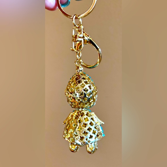 Blue and Gold Keychain or Bag charm - Picture 2 of 5